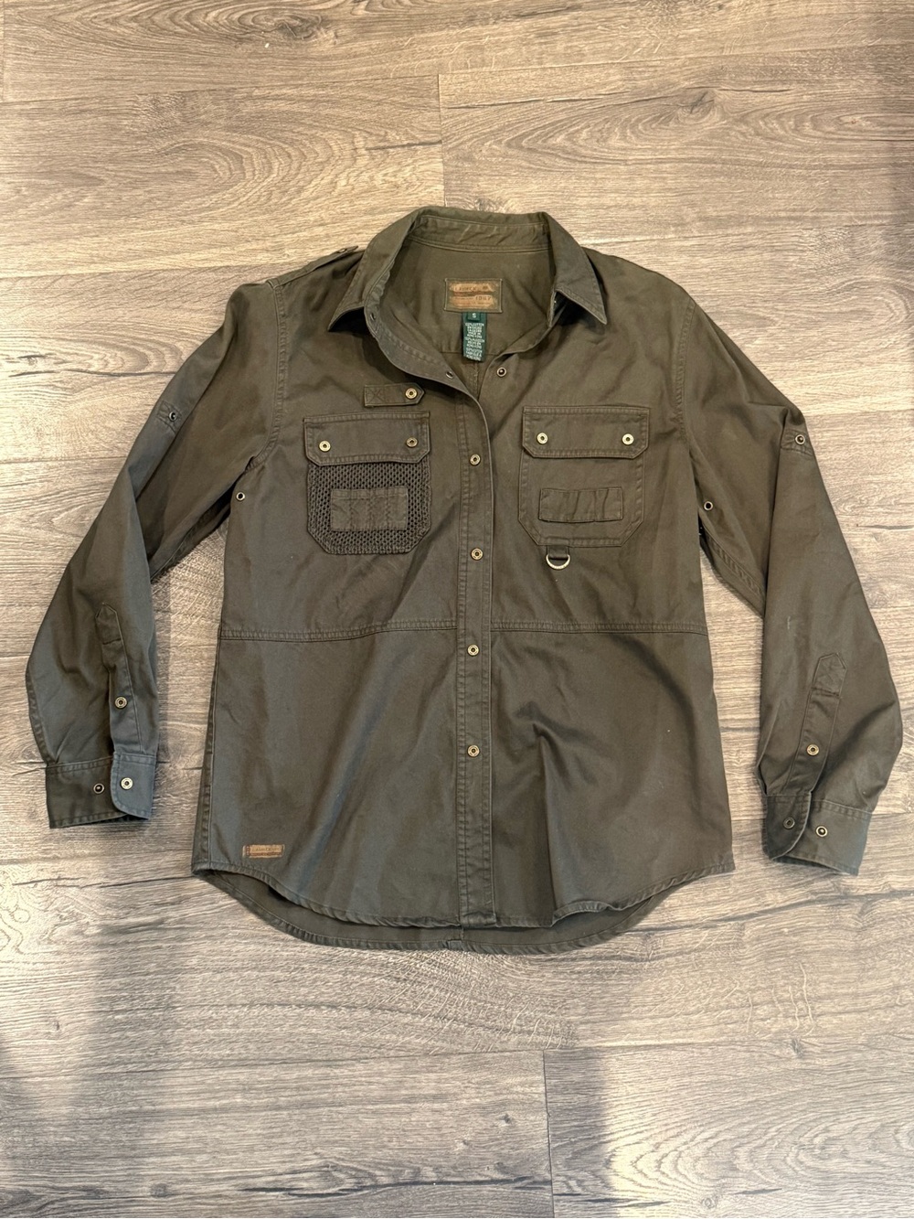 Women’s Lauren Ralph Lauren Vintage Olive Utility Military Equestrian Shirt